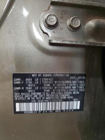 Photo 14 from auction – 2020 SUBARU OUTBACK LI with VIN 4S4BTANC1L3234753
