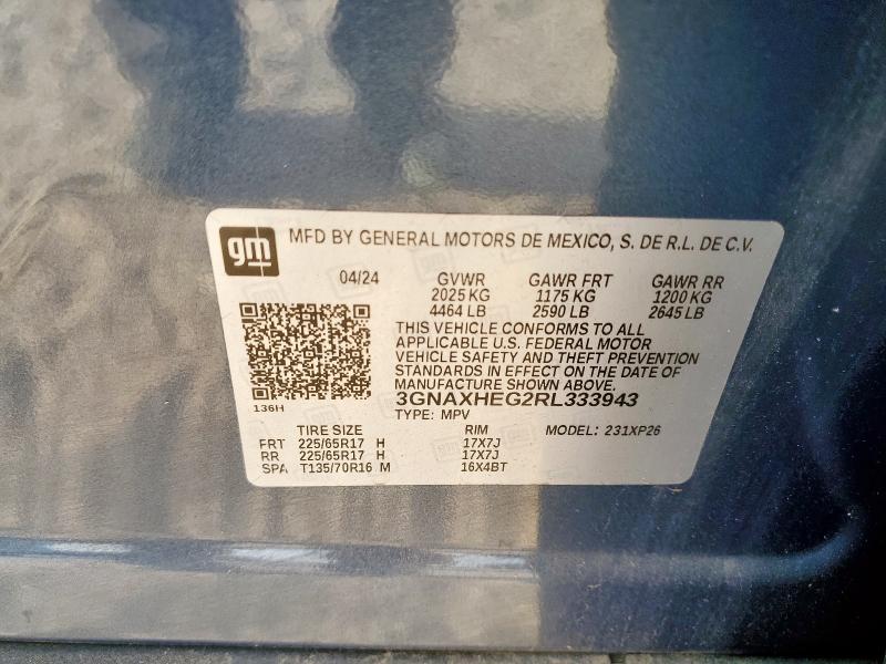 Photo 14 from auction – 2024 CHEVROLET EQUINOX LS with VIN 3GNAXHEG2RL333943