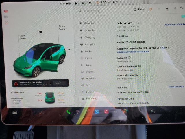 Photo 9 from auction – 2021 TESLA MODEL Y with VIN 5YJYGAEE8MF283845