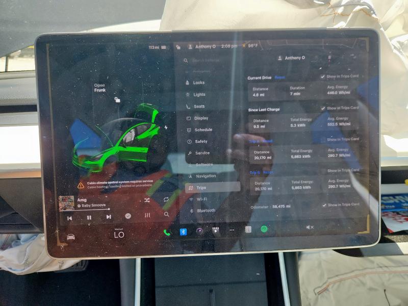 Photo 9 from auction – 2020 TESLA MODEL 3 with VIN 5YJ3E1EA3LF662229