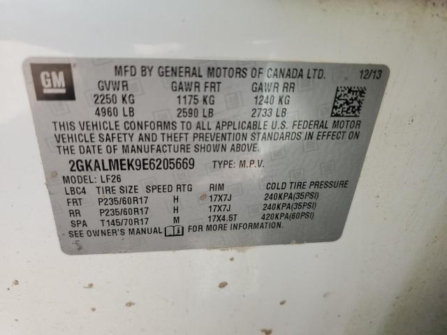 Photo 14 from auction – 2014 GMC TERRAIN SLE with VIN 2GKALMEK9E6205669