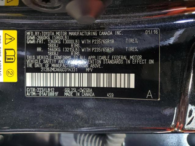 Photo 14 from auction – 2016 LEXUS RX 350 BAS with VIN 2T2BZMCA6GC014331