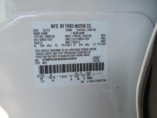 Photo 14 from auction – 2022 FORD EDGE TITAN with VIN 2FMPK4K90NBA20844