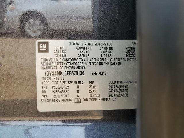 Photo 14 from auction – 2015 CADILLAC ESCALADE L with VIN 1GYS4MKJ3FR678136