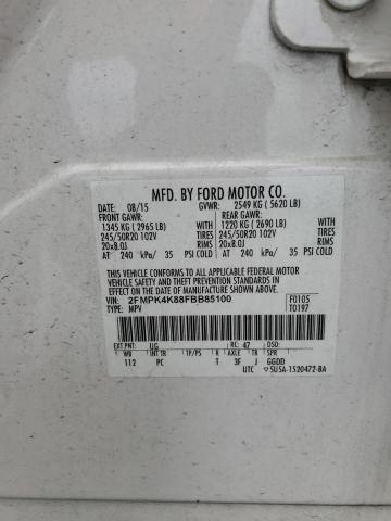 Photo 14 from auction – 2015 FORD EDGE TITAN with VIN 2FMPK4K88FBB85100