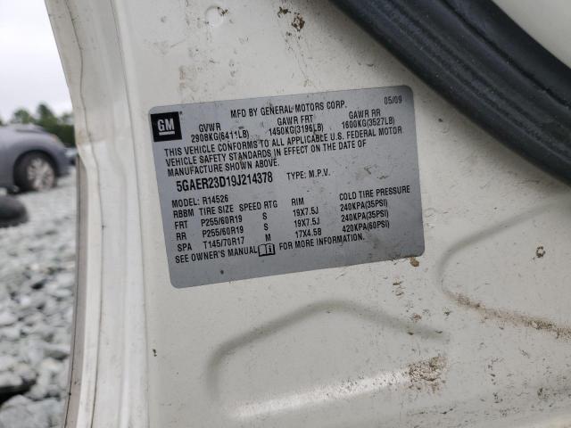 Photo 14 from auction – 2009 BUICK ENCLAVE CX with VIN 5GAER23D19J214378