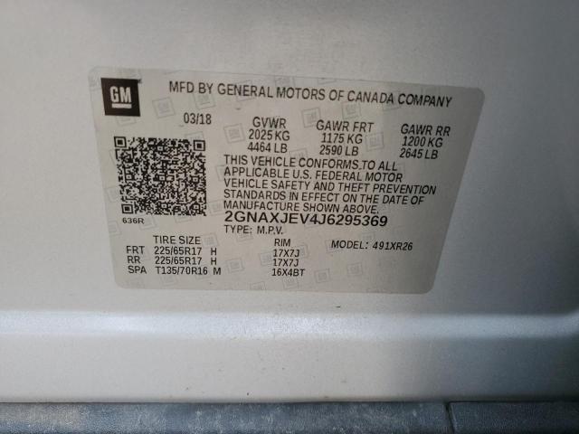 Photo 14 from auction – 2018 CHEVROLET EQUINOX LT with VIN 2GNAXJEV4J6295369