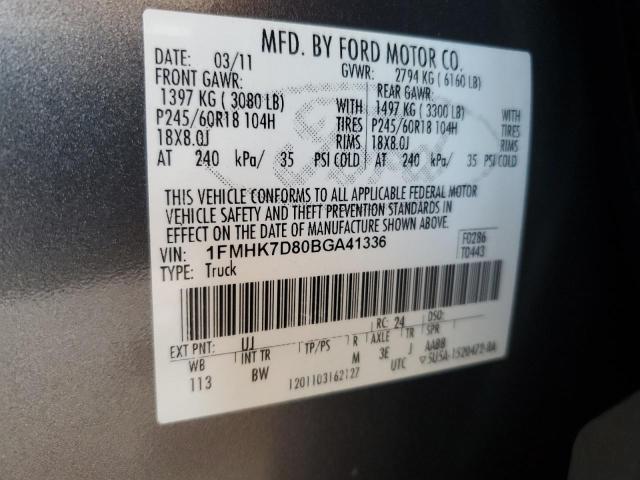 Photo 14 from auction – 2011 FORD EXPLORER X with VIN 1FMHK7D80BGA41336