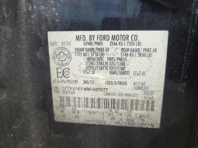 Photo 10 from auction – 2011 FORD F150 SUPER with VIN 1FTFX1EF4BFA67077