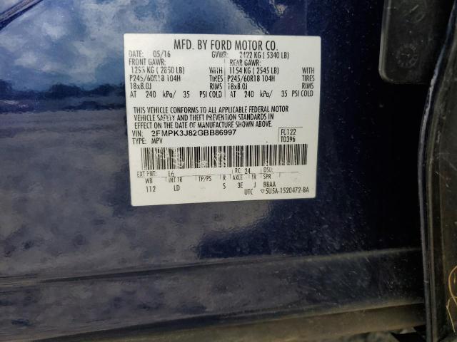 Photo 14 from auction – 2016 FORD EDGE SEL with VIN 2FMPK3J82GBB86997