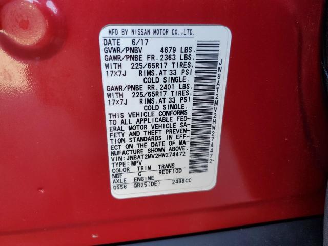 Photo 14 from auction – 2017 NISSAN ROGUE S with VIN JN8AT2MV2HW274472