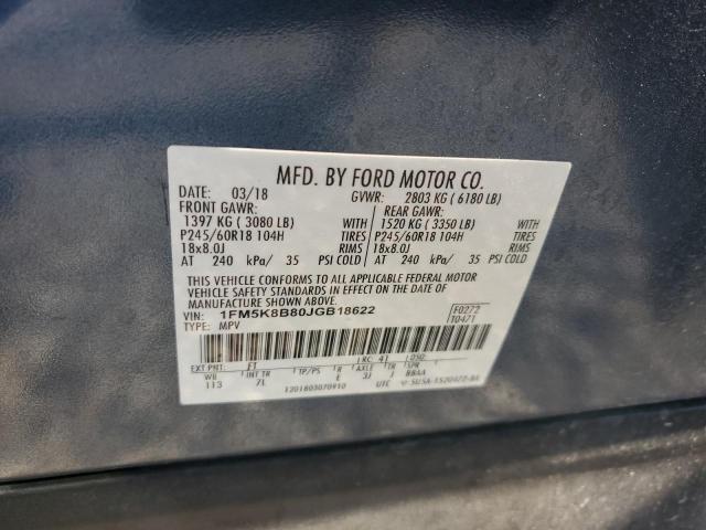 Photo 14 from auction – 2018 FORD EXPLORER with VIN 1FM5K8B80JGB18622