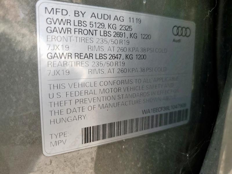 Photo 14 from auction – 2020 AUDI Q3 PREMIUM with VIN WA1EECF36L1047908