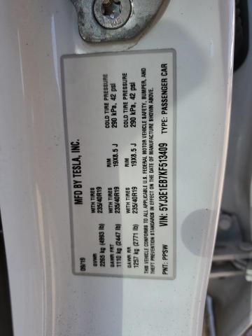 Photo 14 from auction – 2019 TESLA MODEL 3 with VIN 5YJ3E1EB7KF513409