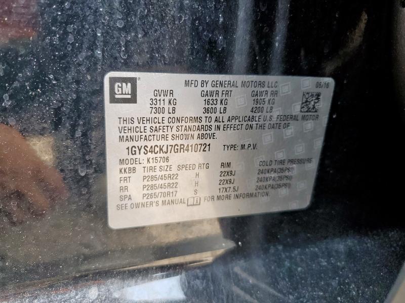 Photo 14 from auction – 2016 CADILLAC ESCALADE P with VIN 1GYS4CKJ7GR410721