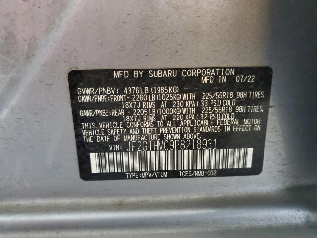 Photo 14 from auction – 2023 SUBARU CROSSTREK with VIN JF2GTHMC9P8218931