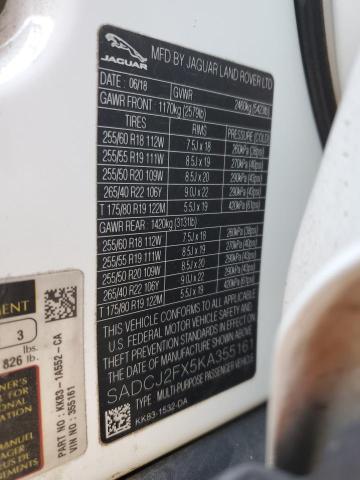 Photo 14 from auction – 2019 JAGUAR F-PACE PRE with VIN SADCJ2FX5KA355161