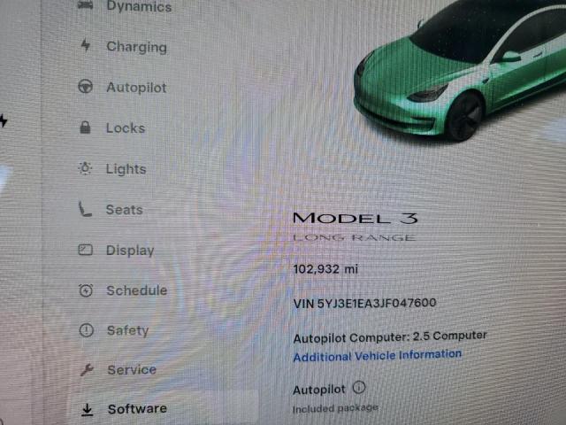 Photo 9 from auction – 2018 TESLA MODEL 3 with VIN 5YJ3E1EA3JF047600