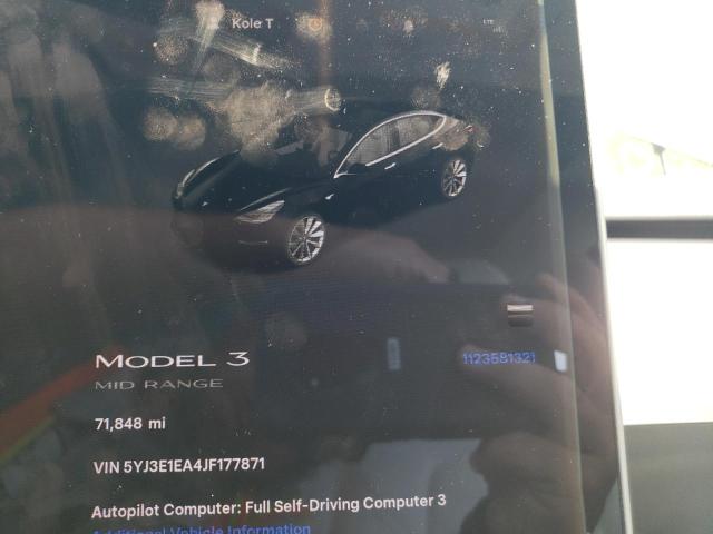 Photo 9 from auction – 2018 TESLA MODEL 3 with VIN 5YJ3E1EA4JF177871