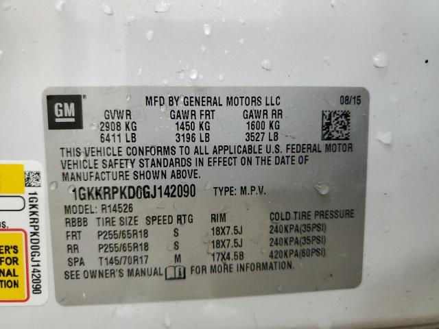 Photo 14 from auction – 2016 GMC ACADIA SLE with VIN 1GKKRPKD0GJ142090
