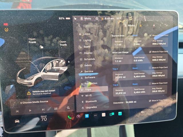 Photo 9 from auction – 2021 TESLA MODEL 3 with VIN 5YJ3E1EC5MF973289