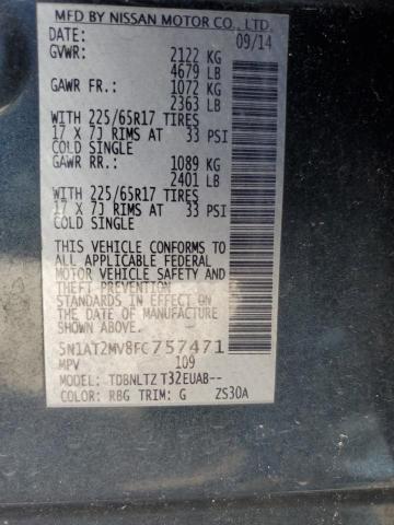 Photo 14 from auction – 2015 NISSAN ROGUE S with VIN 5N1AT2MV8FC757471