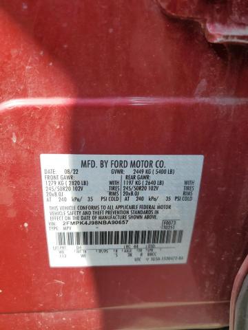 Photo 14 from auction – 2022 FORD EDGE SEL with VIN 2FMPK4J98NBA90657