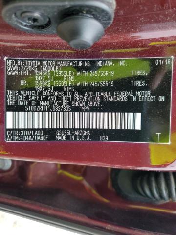 Фото 14 с аукциона – 2018 TOYOTA HIGHLANDER с VIN 5TDDZRFH1JS827805