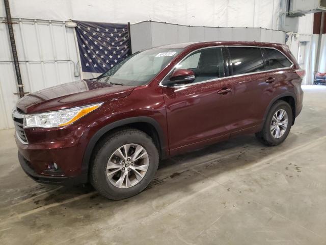 TOYOTA HIGHLANDER 2016 with VIN 5TDBKRFH4GS225369 - Photo from auction