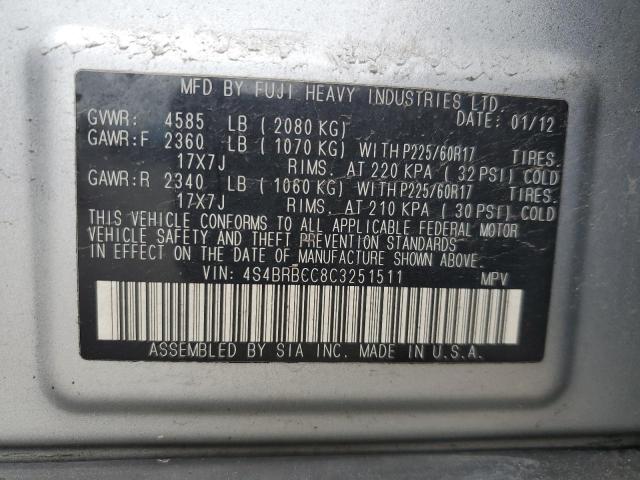 Photo 14 from auction – 2012 SUBARU OUTBACK 2. with VIN 4S4BRBCC8C3251511