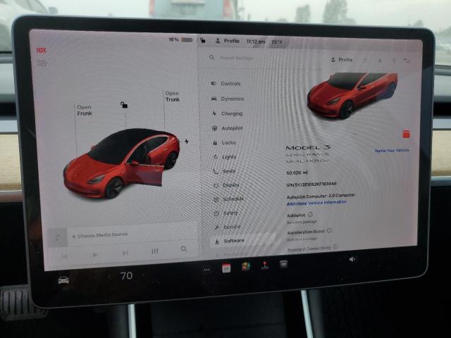 Photo 9 from auction – 2019 TESLA MODEL 3 with VIN 5YJ3E1EB2KF193948