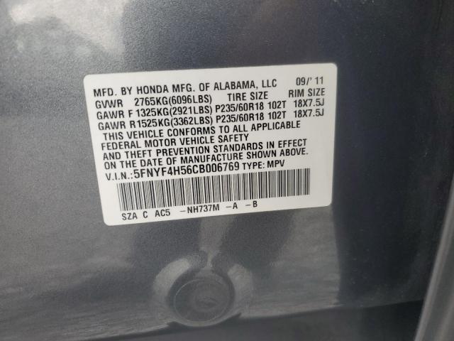 Photo 14 from auction – 2012 HONDA PILOT EXL with VIN 5FNYF4H56CB006769