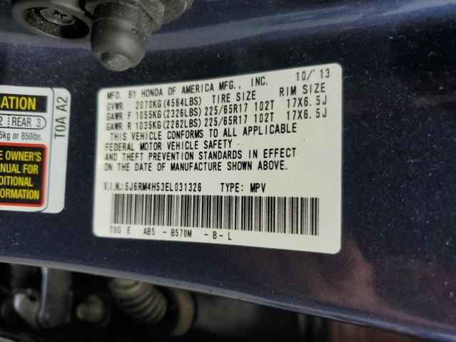 Photo 14 from auction – 2014 HONDA CR-V EX with VIN 5J6RM4H53EL031326