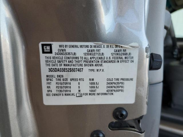 Photo 14 from auction – 2002 BUICK RENDEZVOUS with VIN 3G5DA03E52S607407