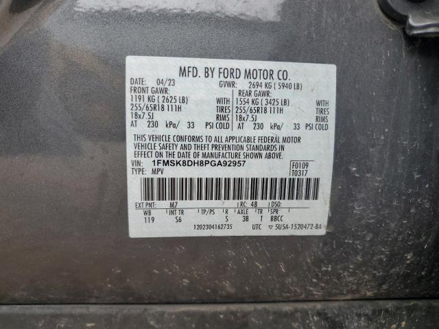 Photo 14 from auction – 2023 FORD EXPLORER X with VIN 1FMSK8DH8PGA92957
