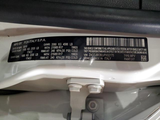 Photo 14 from auction – 2018 JEEP RENEGADE T with VIN ZACCJBCB2JPH32175