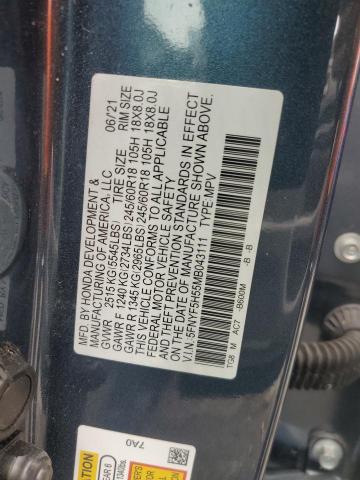 Photo 14 from auction – 2021 HONDA PILOT EXL with VIN 5FNYF5H55MB043111