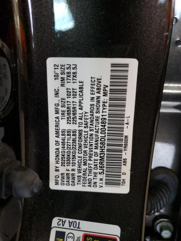 Photo 14 from auction – 2013 HONDA CR-V EX with VIN 5J6RM3H58DL004891