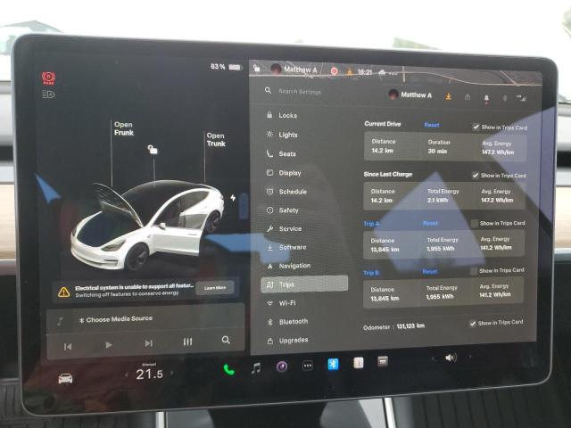 Photo 9 from auction – 2019 TESLA MODEL 3 with VIN 5YJ3E1EAXKF487850