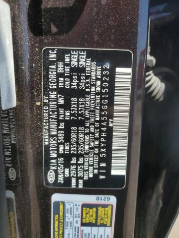 Photo 14 from auction – 2016 KIA SORENTO EX with VIN 5XYPH4A55GG150232