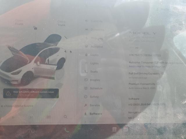 Photo 9 from auction – 2025 TESLA MODEL Y with VIN 7SAYGDEE2SA337722