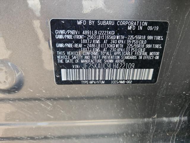 Photo 14 from auction – 2020 SUBARU FORESTER L with VIN JF2SKAUC9LH422109