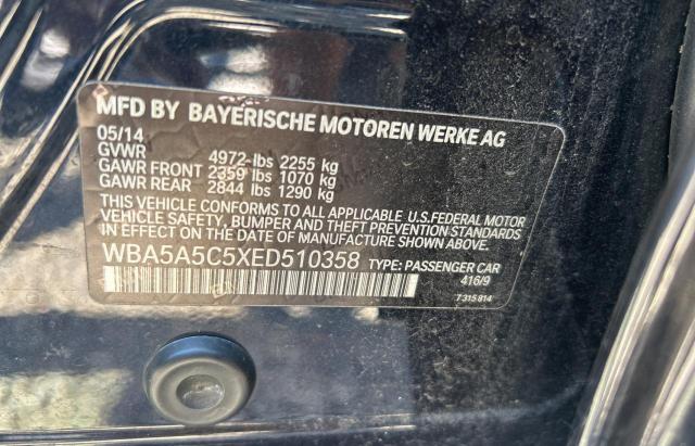 Photo 10 from auction – 2014 BMW 528 I with VIN WBA5A5C5XED510358