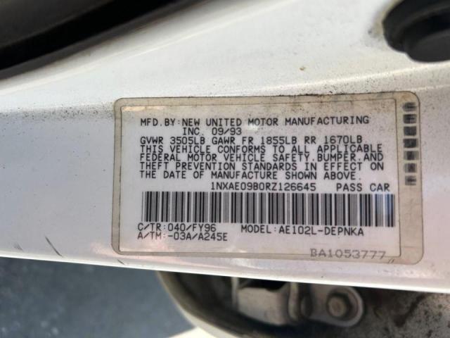 Photo 10 from auction – 1994 TOYOTA COROLLA LE with VIN 1NXAE09B0RZ126645
