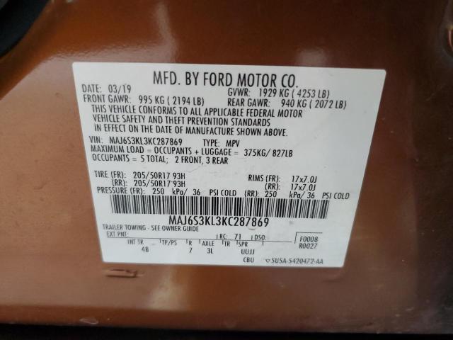 Photo 14 from auction – 2019 FORD ECOSPORT T with VIN MAJ6S3KL3KC287869
