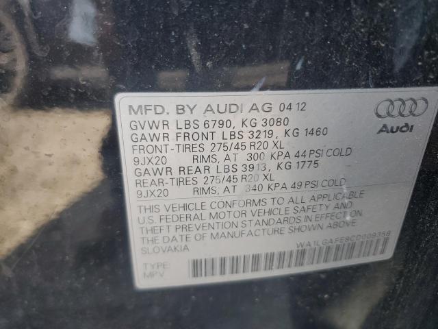 Foto 14 de la subasta – 2012 AUDI Q7 PREMIUM PLUS con VIN WA1LGAFE8CD009358