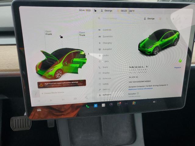 Photo 9 from auction – 2022 TESLA MODEL Y with VIN 7SAYGAEE9NF345824