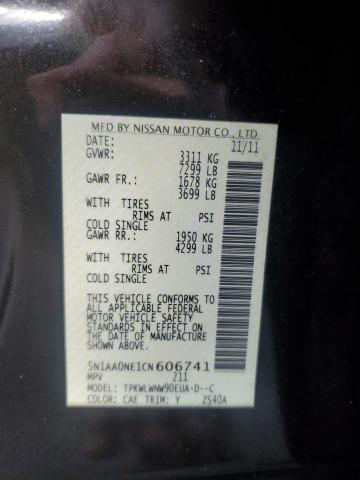 Photo 14 from auction – 2012 NISSAN ARMADA SV with VIN 5N1AA0NE1CN606741