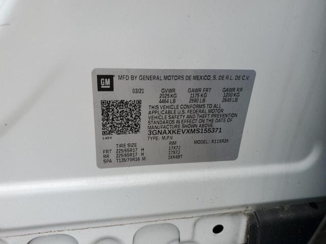 Photo 14 from auction – 2021 CHEVROLET EQUINOX LT with VIN 3GNAXKEVXMS155371