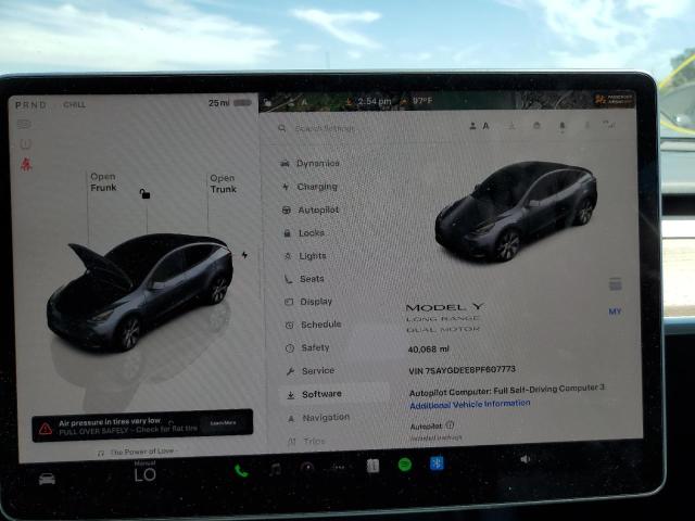 Photo 9 from auction – 2023 TESLA MODEL Y with VIN 7SAYGDEE8PF607773